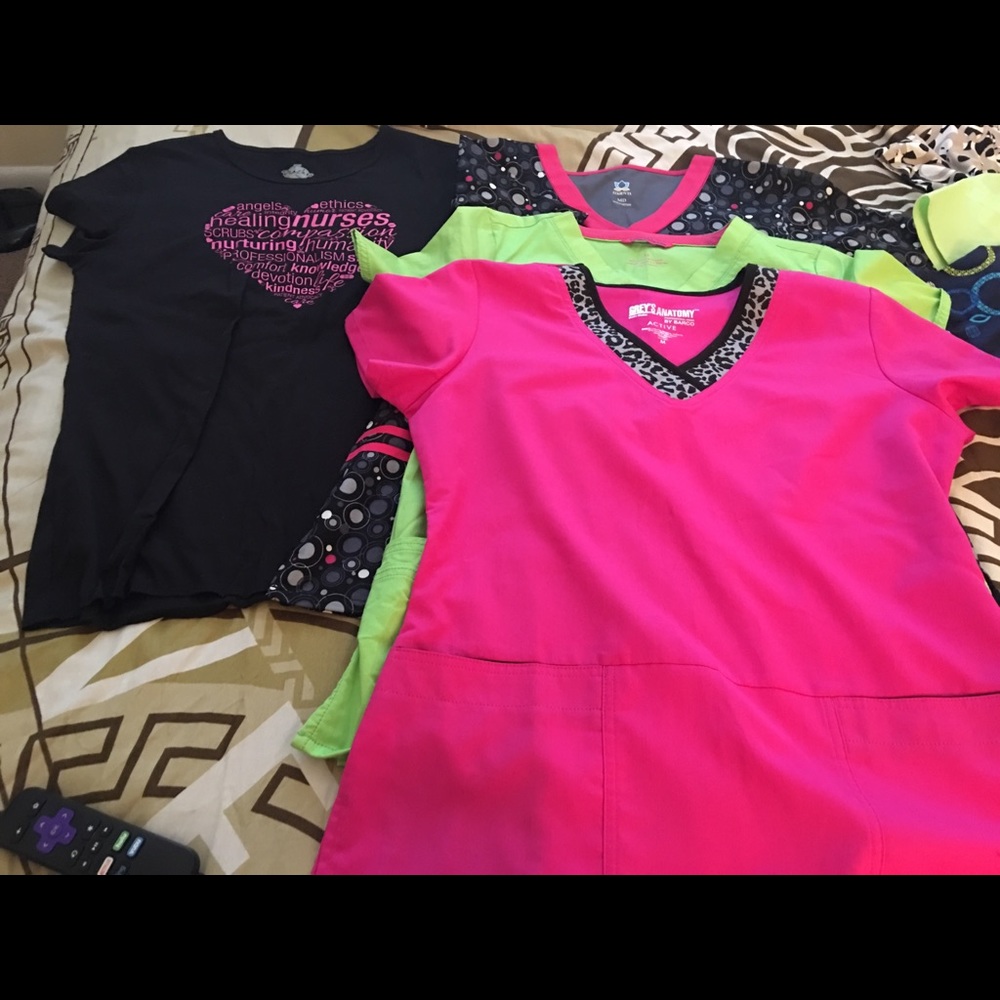 Scrubs tops and bottoms